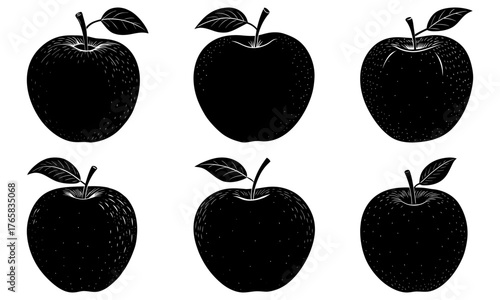 Delicious apples in various styles, perfect for autumn themes and healthy food campaigns, adding a touch of freshness to your projects with organic fruit