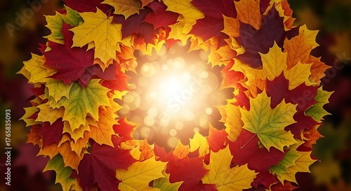 red autumn leaves