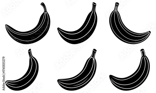 Delicious bananas arranged creatively, ideal for healthy lifestyle promotions, vibrant food blogs, tropical recipes, or fresh fruit-themed designs