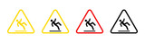Caution wet floor signs set