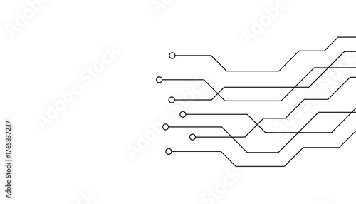 Abstract futuristic circuit board Illustration, Circuit board with various technology elements. Circuit board pattern for technology background. Vector illustration