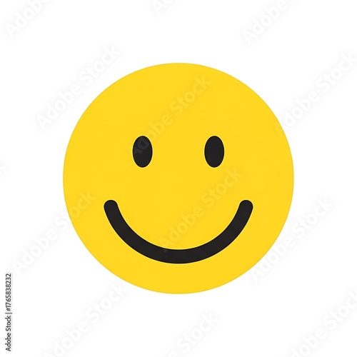 Classic Simple Yellow Smiley Face Emoji Icon