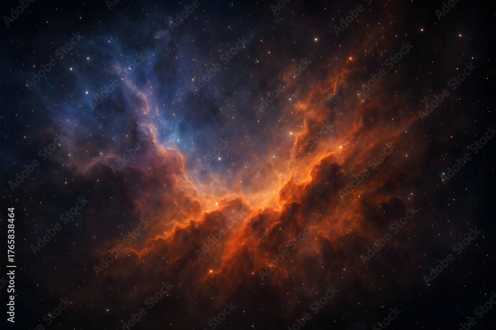 Obraz premium Swirling cosmic clouds of interstellar gas and dust” 