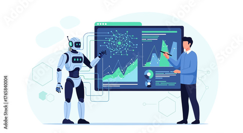 Future collaboration: Human and AI work together interpreting data visualizations for business