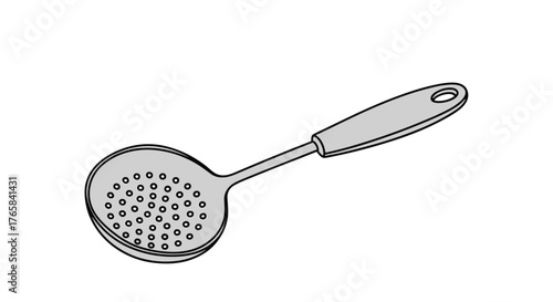 Slotted Spoon Kitchen Utensil for Draining and Serving.