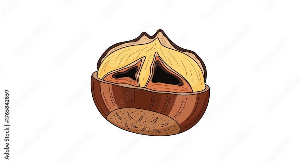 Fototapeta premium Delicious Roasted Chestnut Ready to Eat.