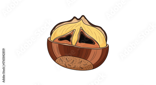 Delicious Roasted Chestnut Ready to Eat.