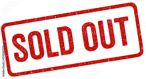 Sold Out red rubber stamp