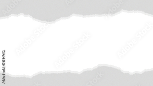 Horizontal Torn Paper Border Frame with Ripped Edge Texture for Blank Copy Space Background Design