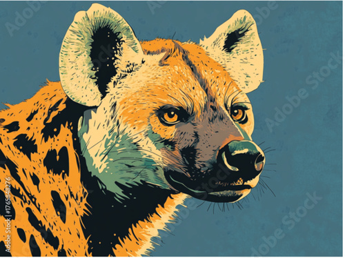 portrait of a hyena