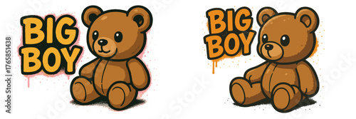 Cute cartoon teddy bear character with playful design and vivid colors in cozy setting showing fondness and nostalgia