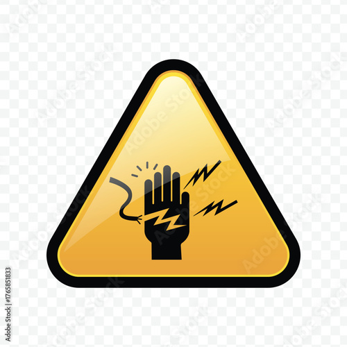 High Voltage Electric Shock Warning Danger Sign