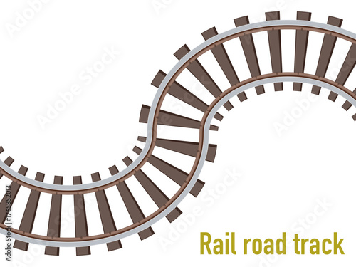 デフォルメされた線路のイラスト素材