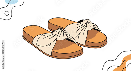 Stylish summer sandals with bow detail, perfect for warm weather.