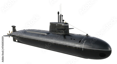 A submarine isolated on transparent background