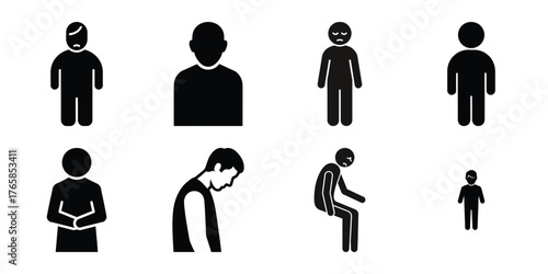 mourning person silhouette Asarah B'Tevet holiday art vector illustration