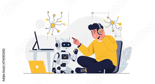 Human and Robot Interaction: A Creative Depiction of Technology and Connection for the Future