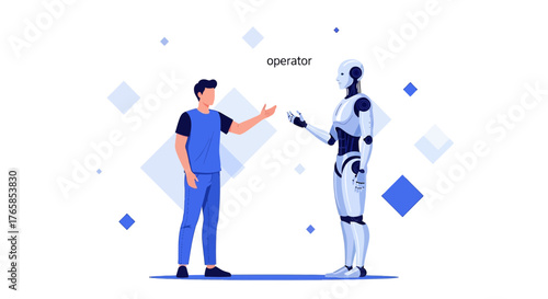 Human robot interaction portraying collaborative work and future technology integration