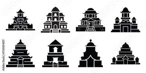 temple destruction Asarah B'Tevet holiday art vector illustration