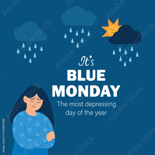 Banner for Blue Monday. January 19th