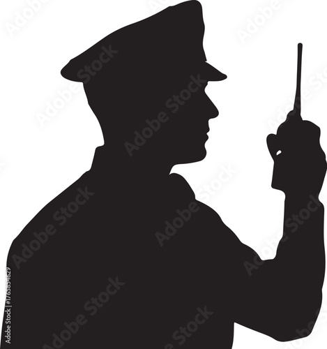Police officer silhoutte