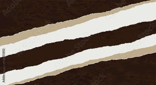 Stylish brown torn paper background with diagonal stripes for modern design projects