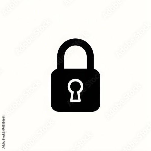 A simple black padlock icon with a white background representing security and protection measures