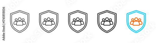 human rights icon set multiple style collection	