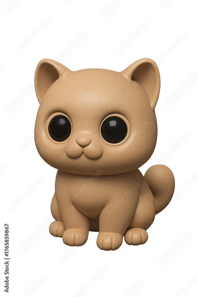 Naklejka premium A close-up of a ginger cat figurine