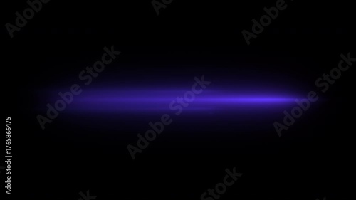 Tranquil Light Show: Blue-Violet Streaks Float Left to Right on a Transparent Background