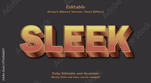 Sleek Text Effect Modern, Smooth, and Elegant Typography Style.