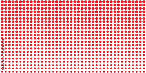 Dotted pattern. Background with halftone gradient effect. Abstract geometric print with different sized round shapes. Perforated texture. Wallpaper with holes. Vector graphic illustration.