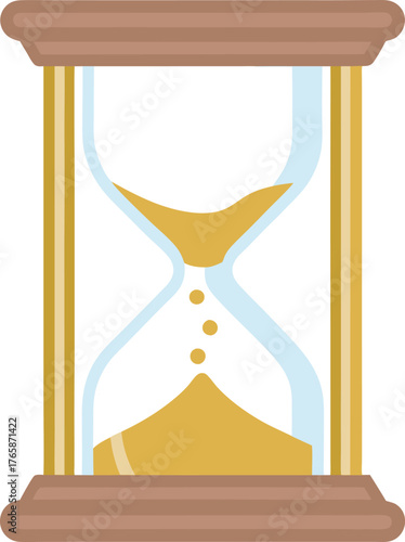Hourglass Sand Timer Vector Illustration Symbol of Time and Patience