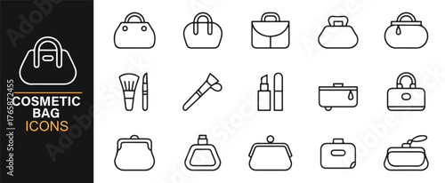Beauty and fashion outline vector collection for cosmetic branding visuals.