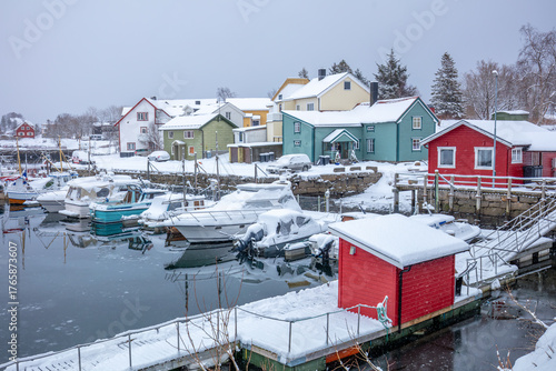 First Snow at the Lofoten Marina