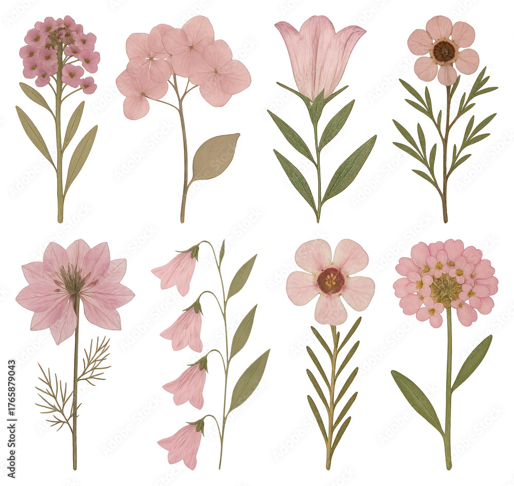 custom made wallpaper toronto digitalDelicate pink floral illustrations