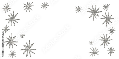 Snowflake, silver snow, flakes of silver on png transparent background. Premium design,wedding, vip cover template, grand opening, flyer, holiday. 