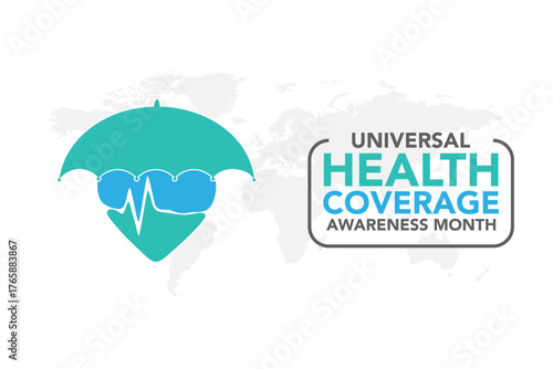 Universal Health Coverage day (UHC) is observed every year on the month of  December, Aims to raise awareness of the need for strong, equitable and resilient health systems. Vector illustration