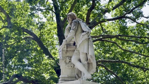 Shakespeare statue in Leicester Square, London UK
