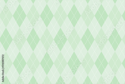 緑色アーガイルチェック背景パターン