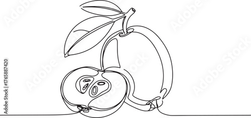 Minimalist line art illustration of nance fruit, isolated on a w