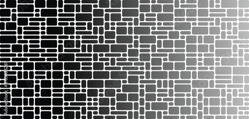 Trendy Geometric Bento Grid Background: Modern Gradient Black & White Abstract Mosaic Pattern Texture for Digital Design & Web