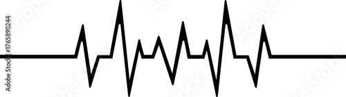 Black heartbeat line symbol, cardiology, medical pulse, healthcare clipart , health monitoring, digital heartbeat graphics, vector illustration !
