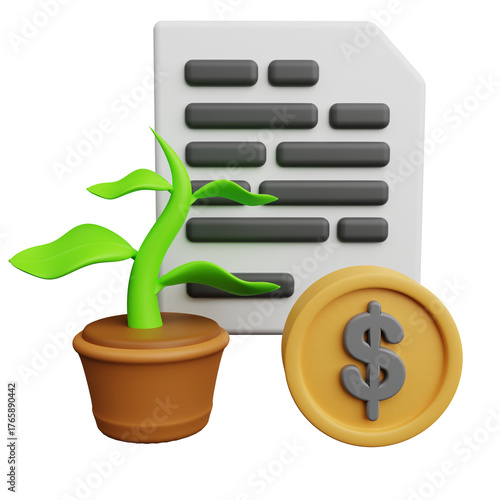 money tree growing in a pot