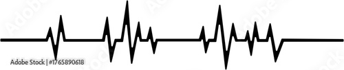 Black heartbeat line symbol, cardiology, medical pulse, healthcare clipart , health monitoring, digital heartbeat graphics, vector illustration !