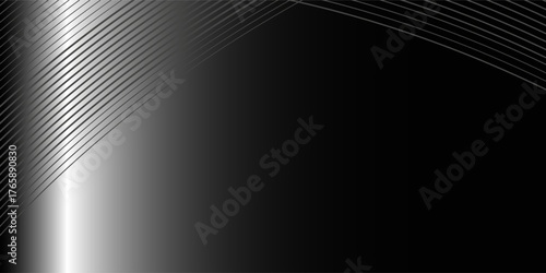 Black and white stripes line modern simple