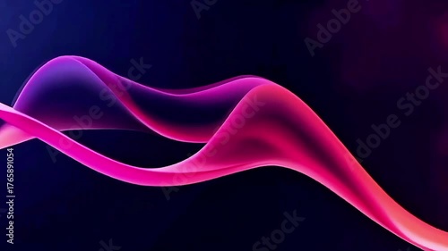 Gradient Flowing Ribbon on Dark Background
