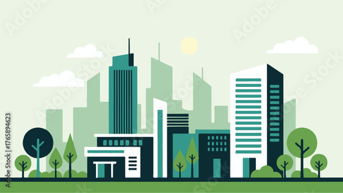 city landscape with city