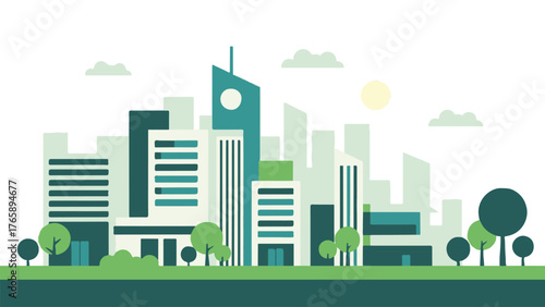 green city skyline