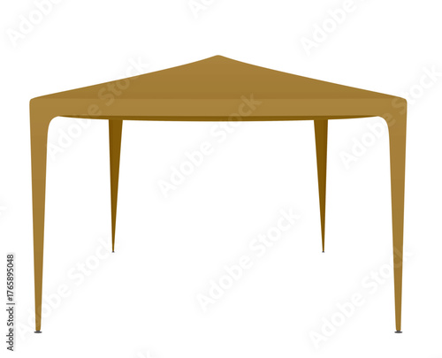Brown promotional tent. vector illustration	
